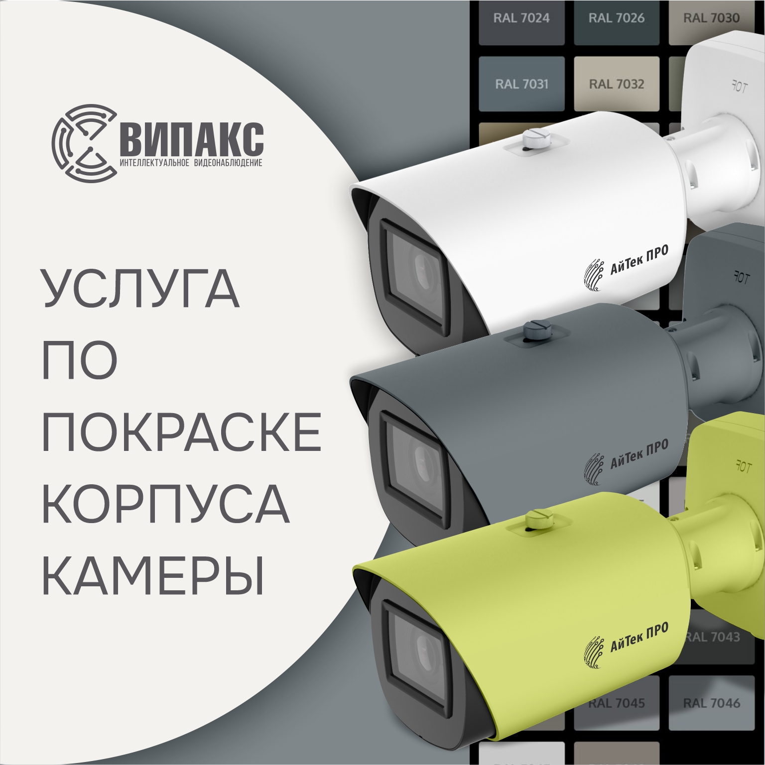 Услуга по покраске корпуса камеры в Ral клиента